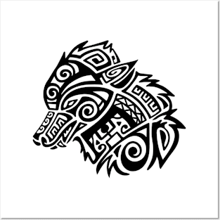 Tribal Wolf Posters and Art
